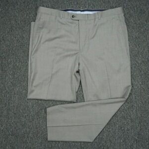 Peter Millar Pants Men 40x30 Gray Wool Chino Trousers Flat Front